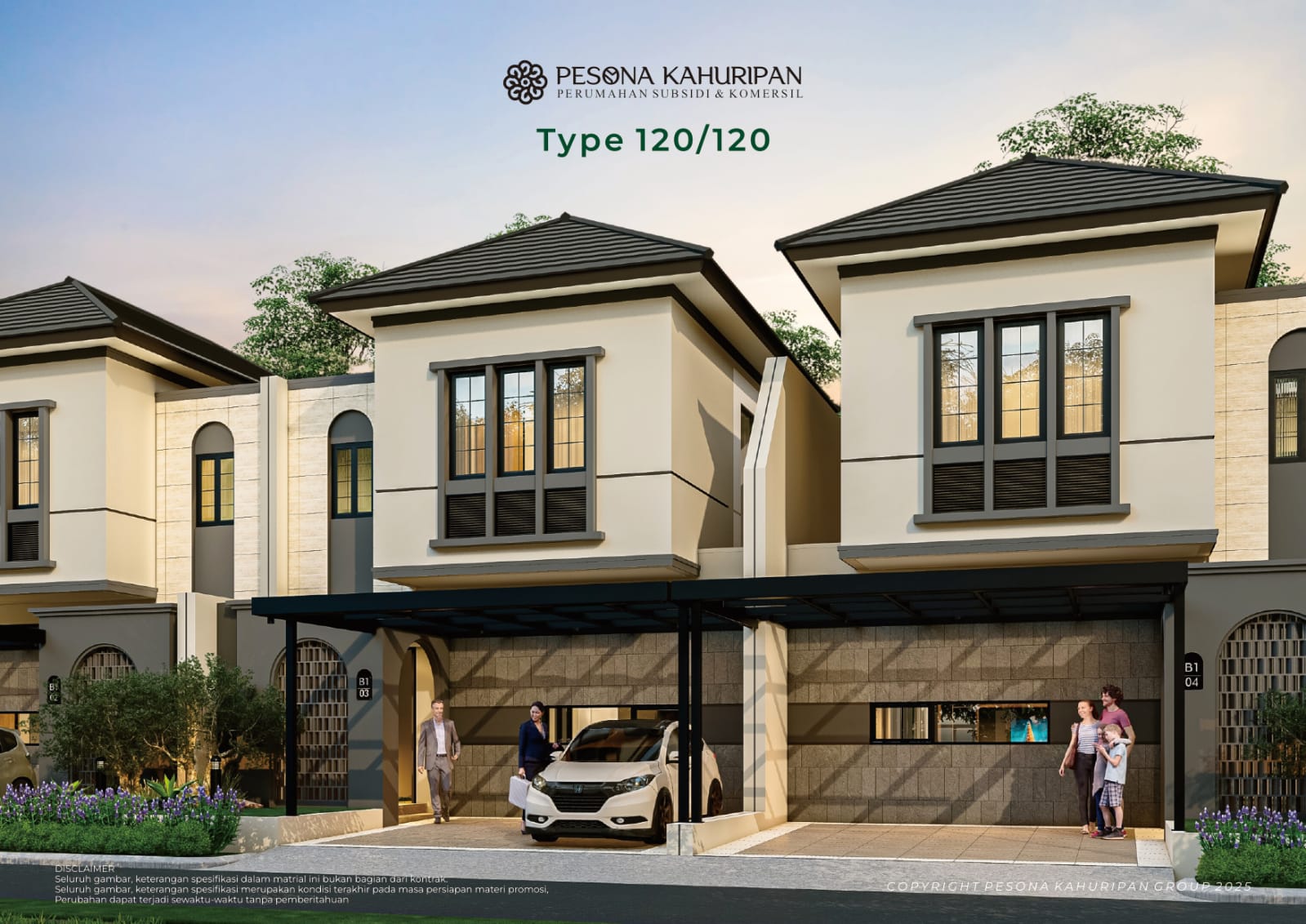 Ilustrasi rumah Type 120/120
