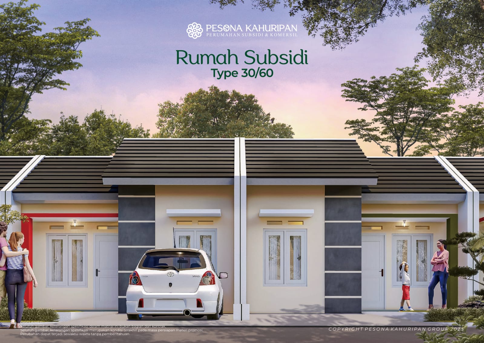 Ilustrasi rumah subsidi Type 30/60