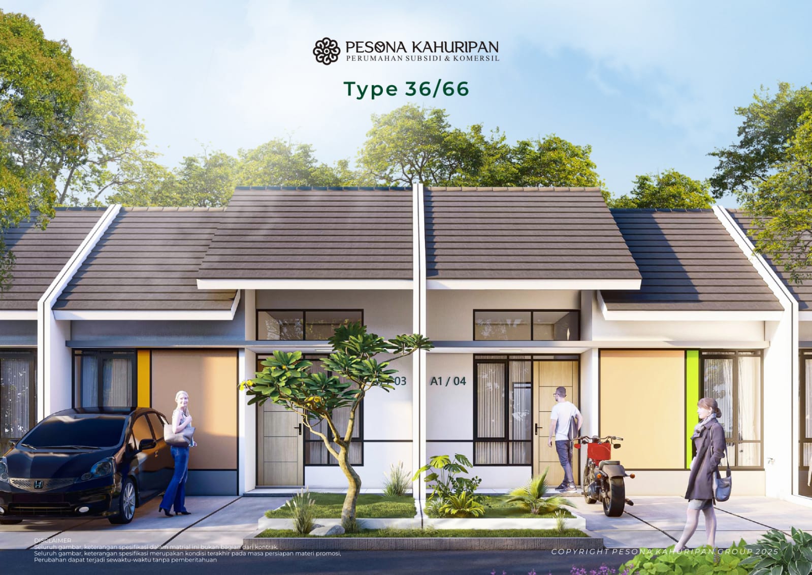 Ilustrasi rumah Type 36/66
