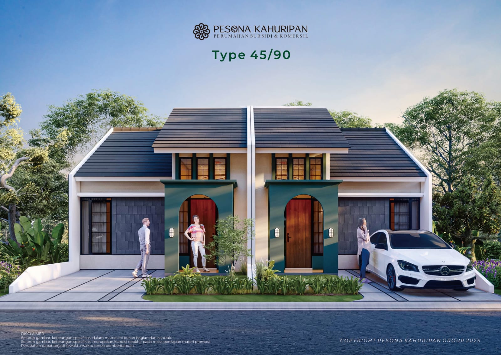 Ilustrasi rumah Type 45/90