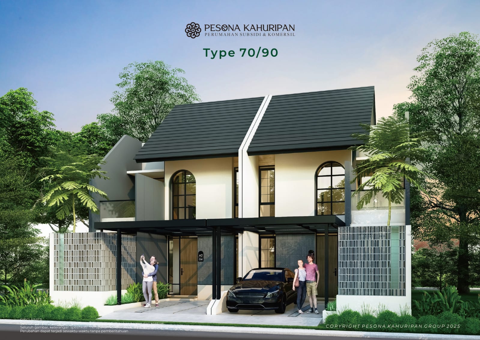 Ilustrasi rumah Type 70/90